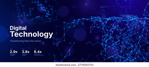 Abstract Digital Structure. Futuristic Tech Data Flow. Digital Banking, Blockchain and Innovation. Financial Technologies Concept. Vector Illustration.