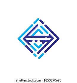 abstract digital tech corporate vector icon