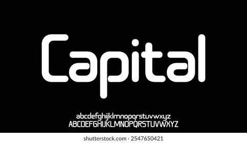 abstract digital tech font. Logo creative font, type, technology, movie, digital, music, movie. Font and illustration in vector format.
