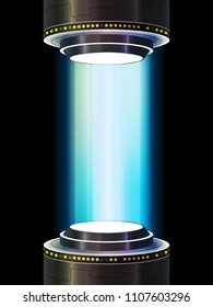 Abstract digital and technological tube light, Vector illustration