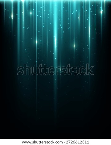 abstract digital technology background ethereal blue light streaks with glowing glitter particles and soft bokeh effect
