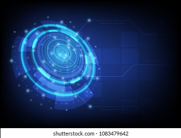 Abstract digital and technology background. The futuristic of information transfer.