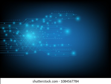 Abstract digital and technology background. The futuristic of information and data transfer.