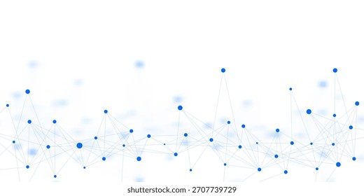 Abstract digital technology background with futuristic communication dots lines connection network. Suitable for science and technology background. Vector illustration