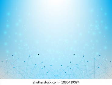 Abstract digital and technology background. Geometric and light effect that can use for business presentation.