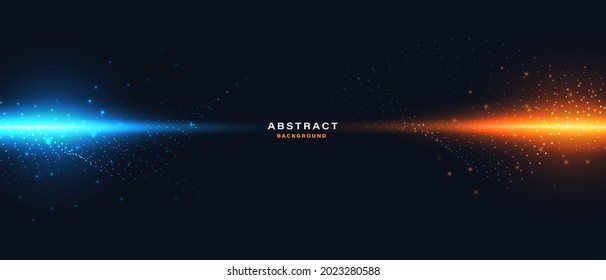 Abstract digital technology background with glowing light effect.	