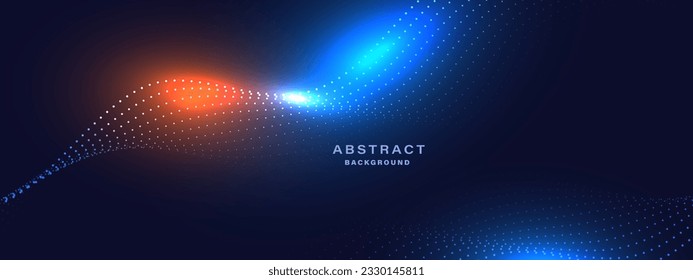 Abstract digital technology background with glowing light effect.