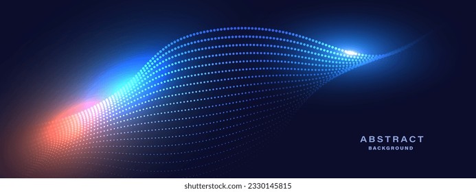 Abstract digital technology background with glowing light effect.