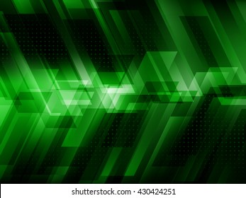 Abstract digital technology background with green stripes. Hi-tech concept vector illustration