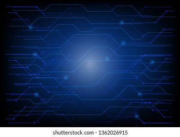 Abstract digital technology background with line and light explosion, Vector illustration

