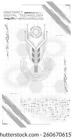 Abstract Digital Technology Background Modern Gray and White Design