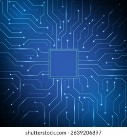 Abstract digital technology background showcasing futuristic circuits machine learning data flow and innovative cyberpunk.