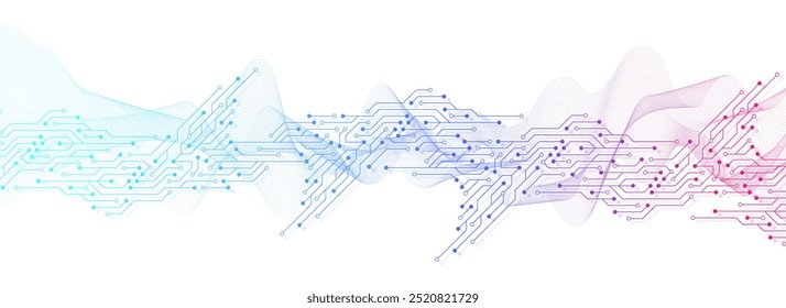 Abstract digital technology background. Digital tech motherboard texture design. Engineering circuit board concept for poster, header, banner, website, presentation