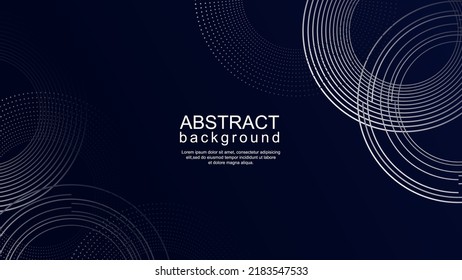 Abstract digital technology background with white circle ring