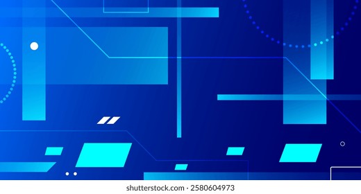 Abstract digital technology blue background design. Vector illustration
