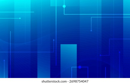 Abstractas fondo azul de la tecnología digital. Ilustración vectorial