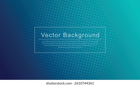 Abstract digital technology blue green background. internet network connection with halftone. cloud hi-tech illustration vector