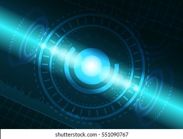Abstract digital technology color background. Vector Illustration