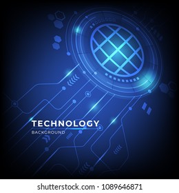 Abstract digital technology communication concept background with modern style. vector illustration.