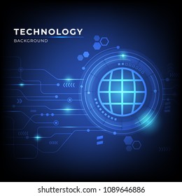 Abstract digital technology communication concept background with modern style. vector illustration.