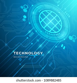 Abstract digital technology communication concept background with modern style. vector illustration.