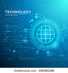 Abstract digital technology communication concept background with modern style. vector illustration.