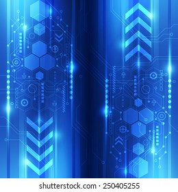 Abstract digital technology concept background, vector illustration