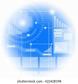 Abstract digital technology concept background vector