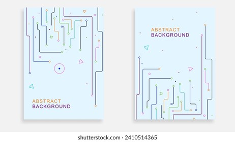 Resumen del concepto de tecnología digital con placa de circuito. Diseño de plantillas de portada de tecnología. Ilustración vectorial.