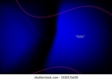 Abstract digital technology concept, flowing line, smooth particle wave, big data techno, design concept background and wallpaper, vector eps
