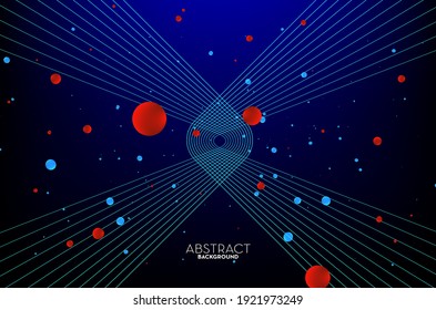 Abstract digital technology concept, flowing line, smooth particle wave, big data techno, design concept background and wallpaper, vector eps
