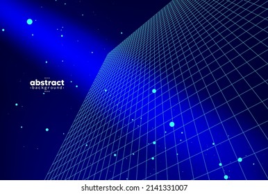 Abstract digital technology concept, flowing line, smooth particle wave, big data techno, design concept background and wallpaper, vector eps
