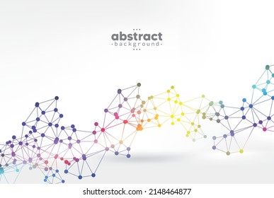 Abstract digital technology concept, flowing line, smooth particle wave, big data techno, design concept background and wallpaper, vector eps
