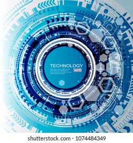 Abstract digital technology concept. High tech computer innovation. Vector illustration.
