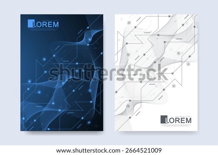 Abstract digital technology cover template design for a report and brochure, flyer, leaflets, poster, header, banner, website, presentation. Vector illustration