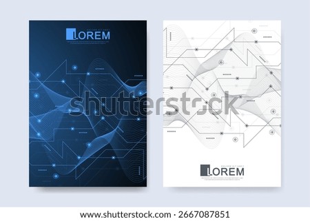 Abstract digital technology cover template design for a report and brochure, flyer, leaflets, poster, header, banner, proposal, website, presentation. Vector illustration.
