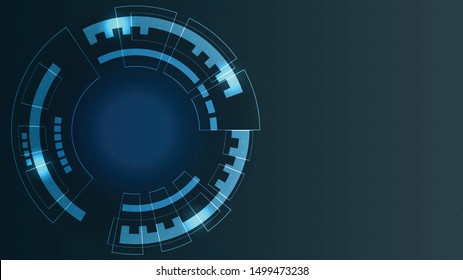 Abstract Digital Technology Cycle background.Business growth transformation to digital and Successful financial technology.