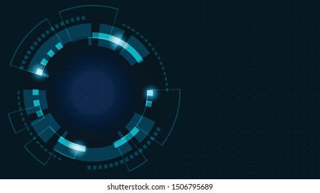 Abstract Digital Technology Cycle background.Business growth transformation to digital and Successful financial technology.