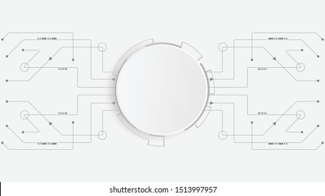 Abstract Digital Technology Cycle background.Business growth transformation to digital and Successful financial technology.