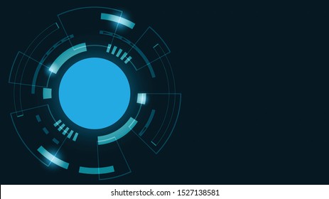 Abstract Digital Technology Cycle background.Business growth transformation to digital and Successful financial technology.