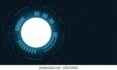 Abstract Digital Technology Cycle background.Business growth transformation to digital and Successful financial technology.