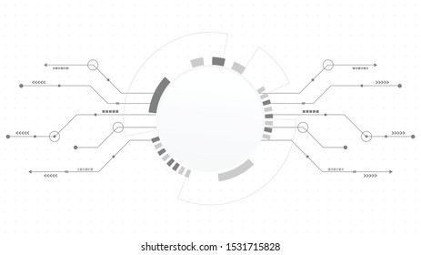 Abstract Digital Technology Cycle background.Business growth transformation to digital and Successful financial technology.