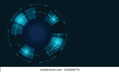 Abstract Digital Technology Cycle background.Business growth transformation Successful financial.