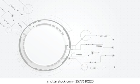 3d Paper Circle On Clean Circuit Stock Vector (Royalty Free) 1365717854
