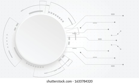 3d Paper Circle On Clean Circuit Stock Vector (Royalty Free) 1365717854