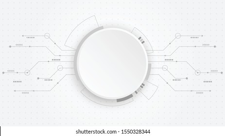 Abstract Digital Technology Cycle background.Growth transformation to digital and Successful financial technology.