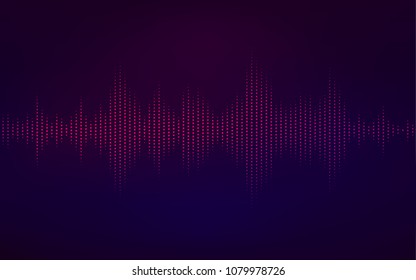 abstract digital technology equalizer, sound wave pattern element for decoration