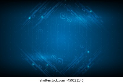 abstract digital technology frame innovation circuit pattern design concept background