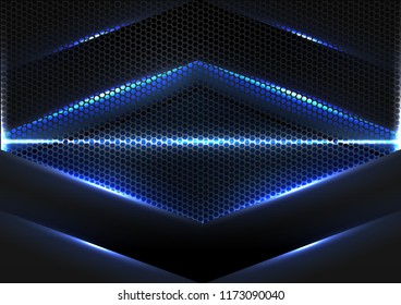 Abstract digital technology future metal hexagon space cyber background vector designs