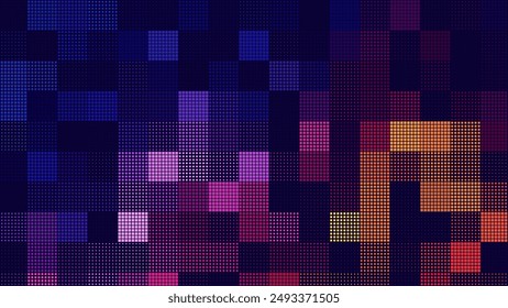 Fondo Abstractas Futurista de la Tecnología Digital. Mosaico de tecnología de patrón de semitonos de píxeles cuadrados. Tecnología o Ciencia Investigación Presentación de fondo. Ilustración vectorial.